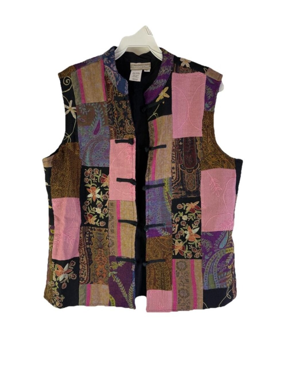 Vintage 90s Renaissance Goblin Patchwork Vest Jacket Wool
